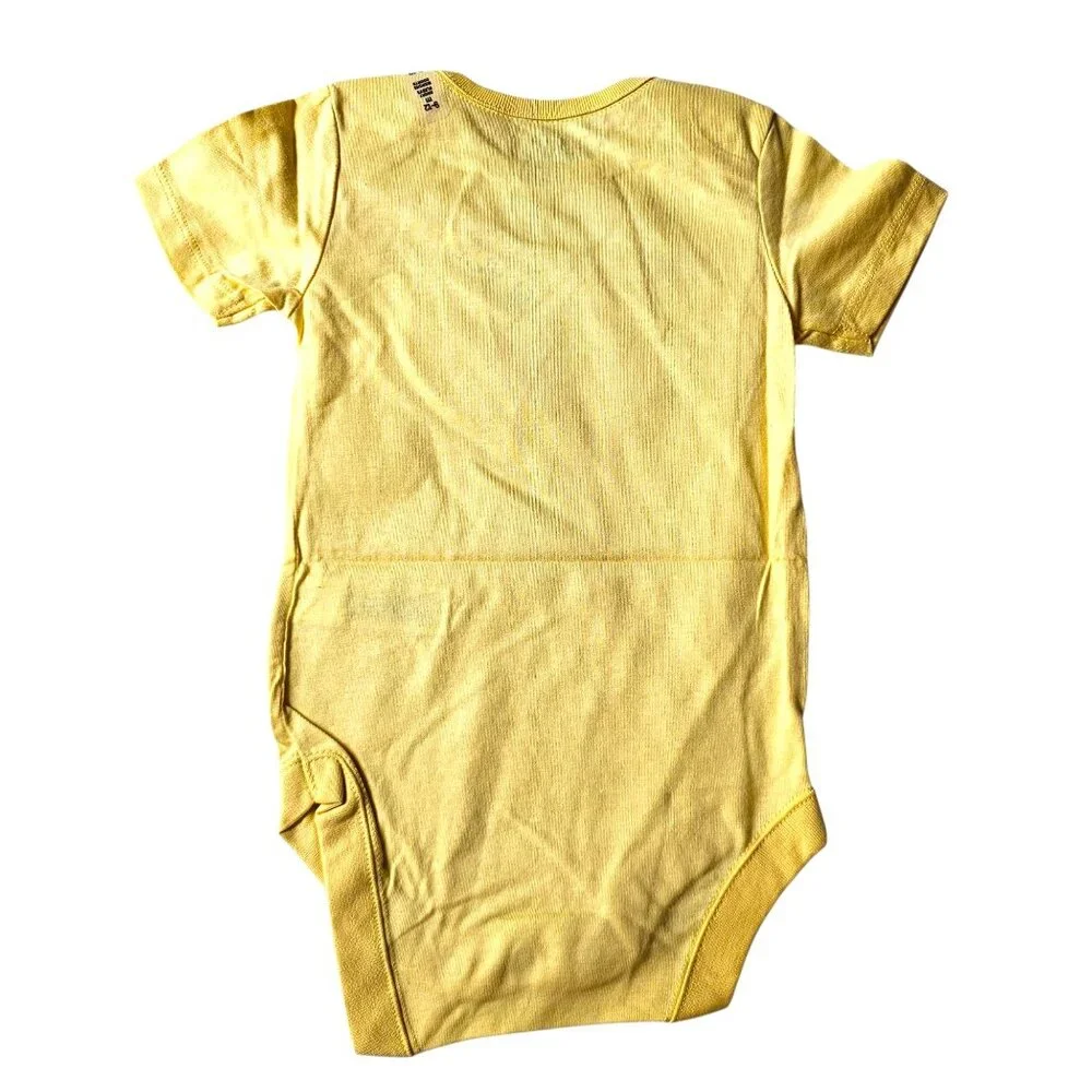 Baby Easter Chick Graphic Bodysuit  9-12 M Unisex Short Sleeve Cotton Yellow NWT